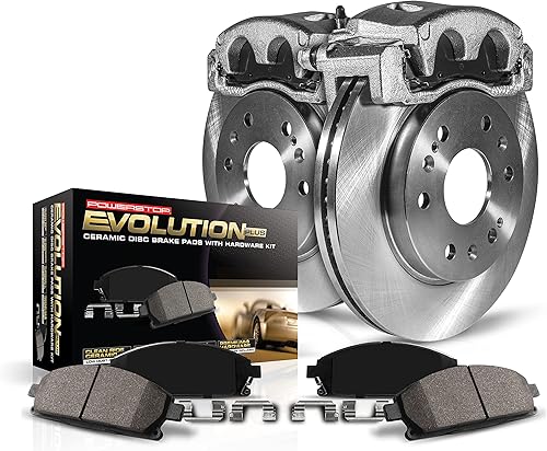 Power Stop KCOE7895 Front Stock Replacement Brake Pad and Rotor Kit with Caliper