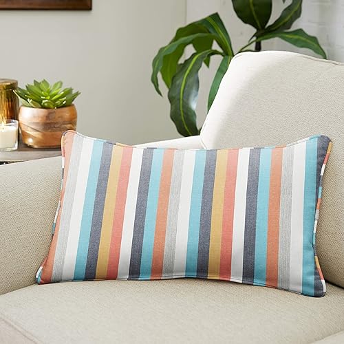 Miniatura 5 de Mozaic Company AMZS933121SP - Almohada para interiores y exteriores, 12 x 24 pulgadas, Surround Sunrise