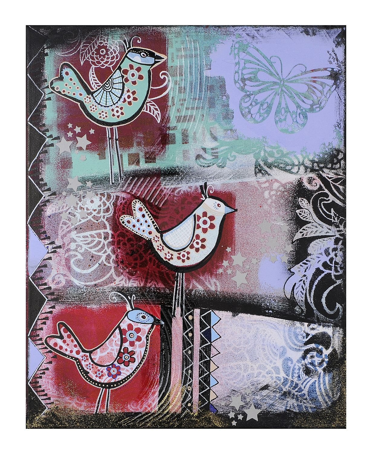 Marabu 028500000006 – Art Stencil Pochoir à Motif Pour Un Pochoir Efficace Sur Papier, Châssis, Bois Et Textiles, Sans PVC, Découpé Au Laser, Réutilisable, DIN A4, Zentangle