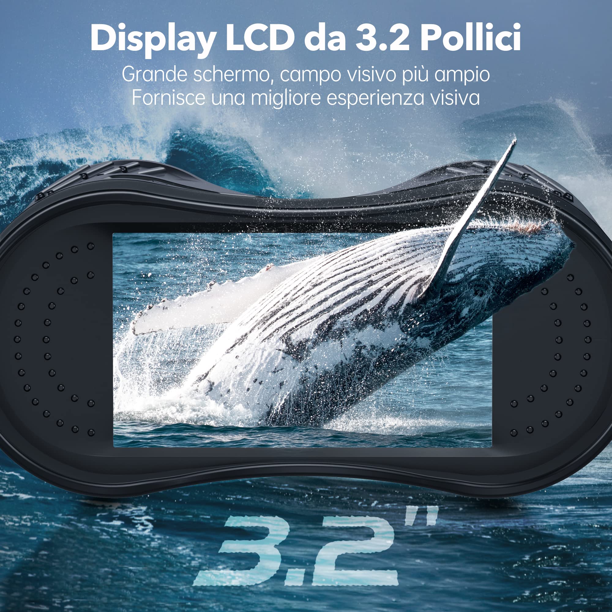 Letcmoi Binocolo Visione Notturna - 7L Infrarossi Visibili 300M al 100% di Oscurità con Zoom Digitale 8X, Ricaricabile da 2600 mAh, con Scheda TF 32GB, per la Caccia, per Adulti