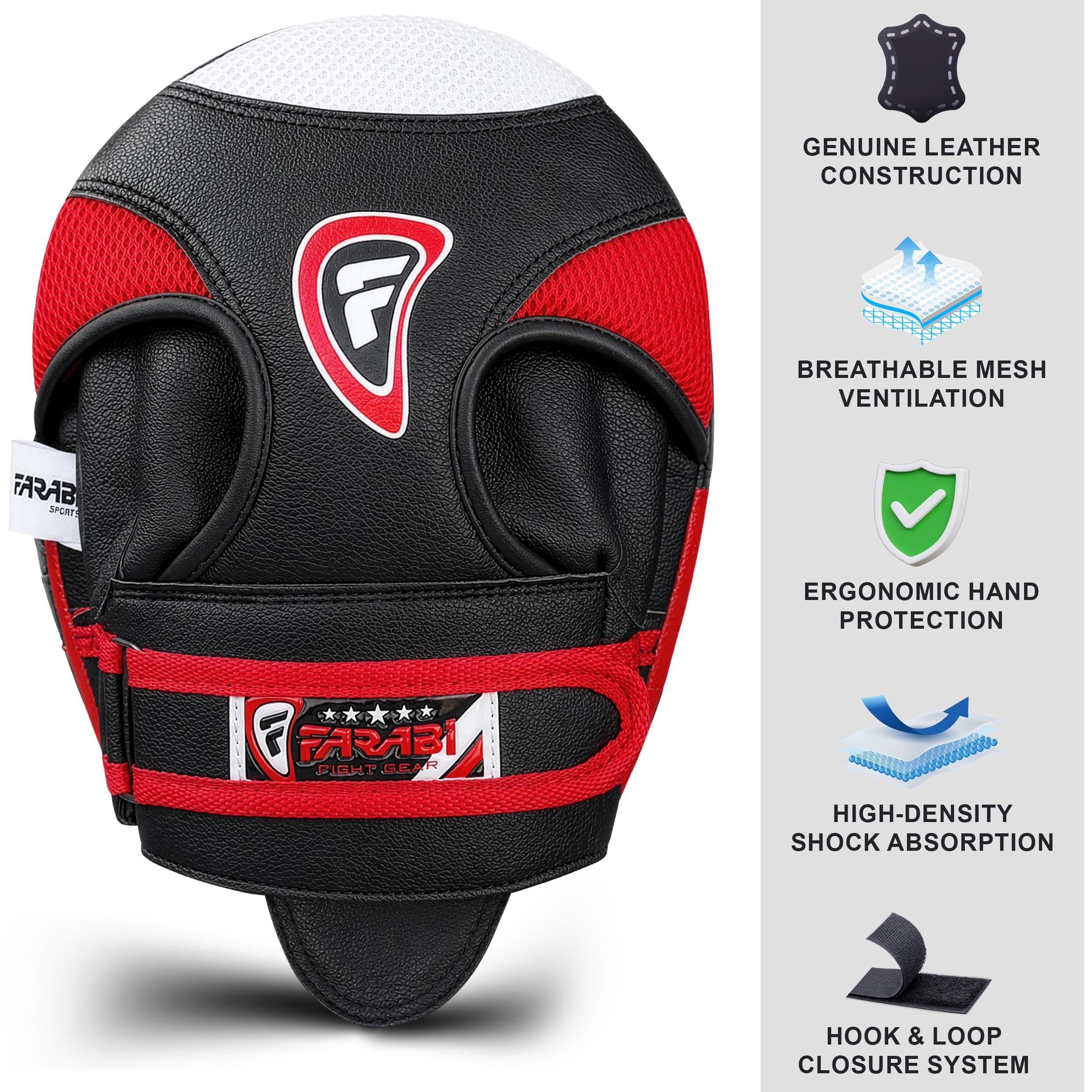Farabi Sports pratzen Boxen Echtes Leder Air Boxen Mitts MMA Muay Thai Punching Kickboxen handpratzen Kommt mit Paar