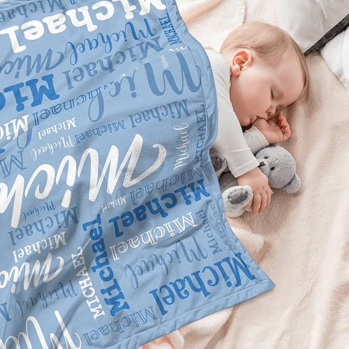 Miniatura 7 de Manta personalizada con nombre, manta personalizada con nombre para bebés, niños y adultos, manta de franela personalizada, regalo para Navidad,