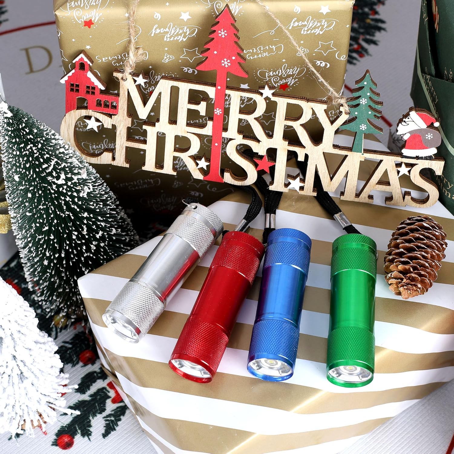 FASTPRO 20-Pack 100 Lumen Super Bright Aluminum LED Flashlights Set, with AAA Dry Batteries Included and Pre-Installed - Image 2