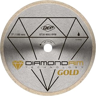 QEP 6-7003Q Continuous Rim Diamond Blade, 7-Inch Diameter, 5/8-Inch Arbor, Wet Cutting, 5500 Maximum RPM