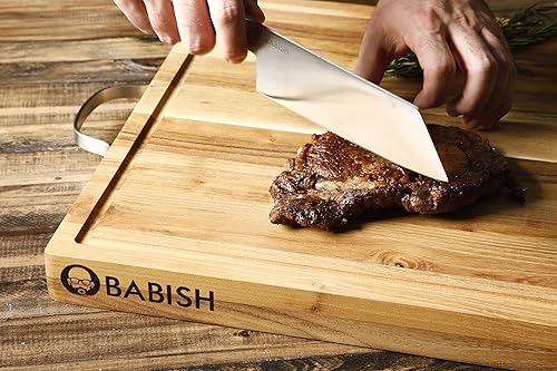 Miniatura 85 de Babish Cubiertos de acero alemán de alto carbono 1.4116, cuchillo forjado para carne de cocina 4pk Juego de cuchillos para carne, acero inoxidable