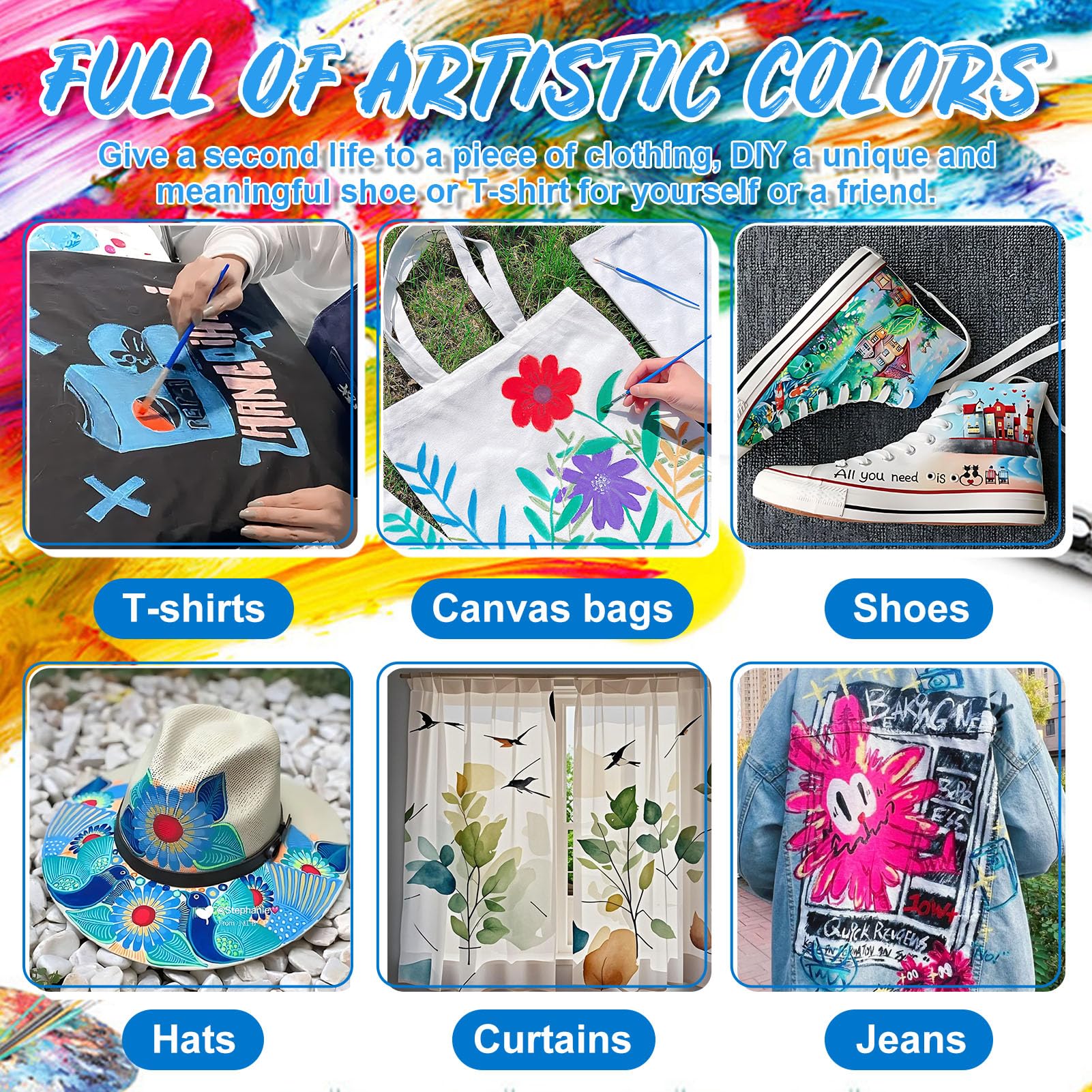 Magicfly Stof Textiel Verf Permanent 14 Kleuren Textielverf