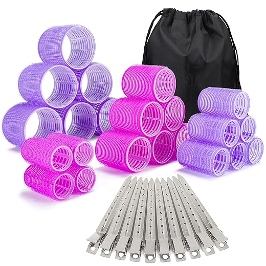 33-Piece Self-Grip Rollers for All Hair
