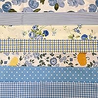 Vista 57 de 7 piezas de tela de algodón floral de 20.0 x 20.0 pulgadas, suministros para hacer máscaras, acolchado, retazos, tela de retazos, paquetes
