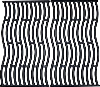 Music City Metals Matte Cast Iron Cooking Grid Replacement for Napoleon Gas Grill Models, Set of 2