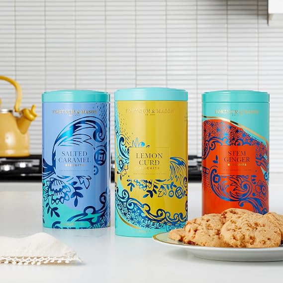 Fortnum and Mason Biscuits - Rich Tea Biscuits From England - 1 Tin Of Each Type - Bundled By QualBuy