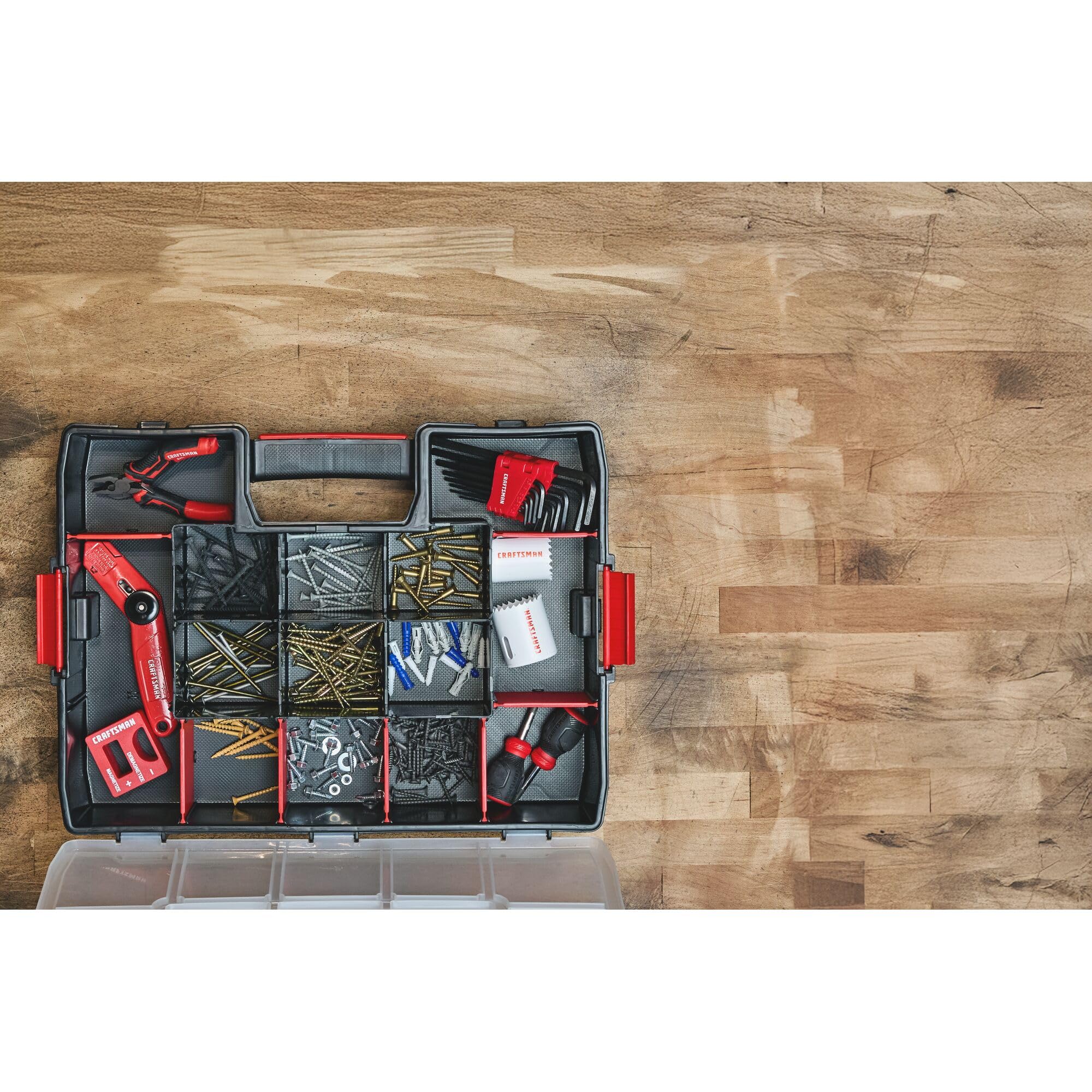 15-komorowy plastikowy organizer na małe części