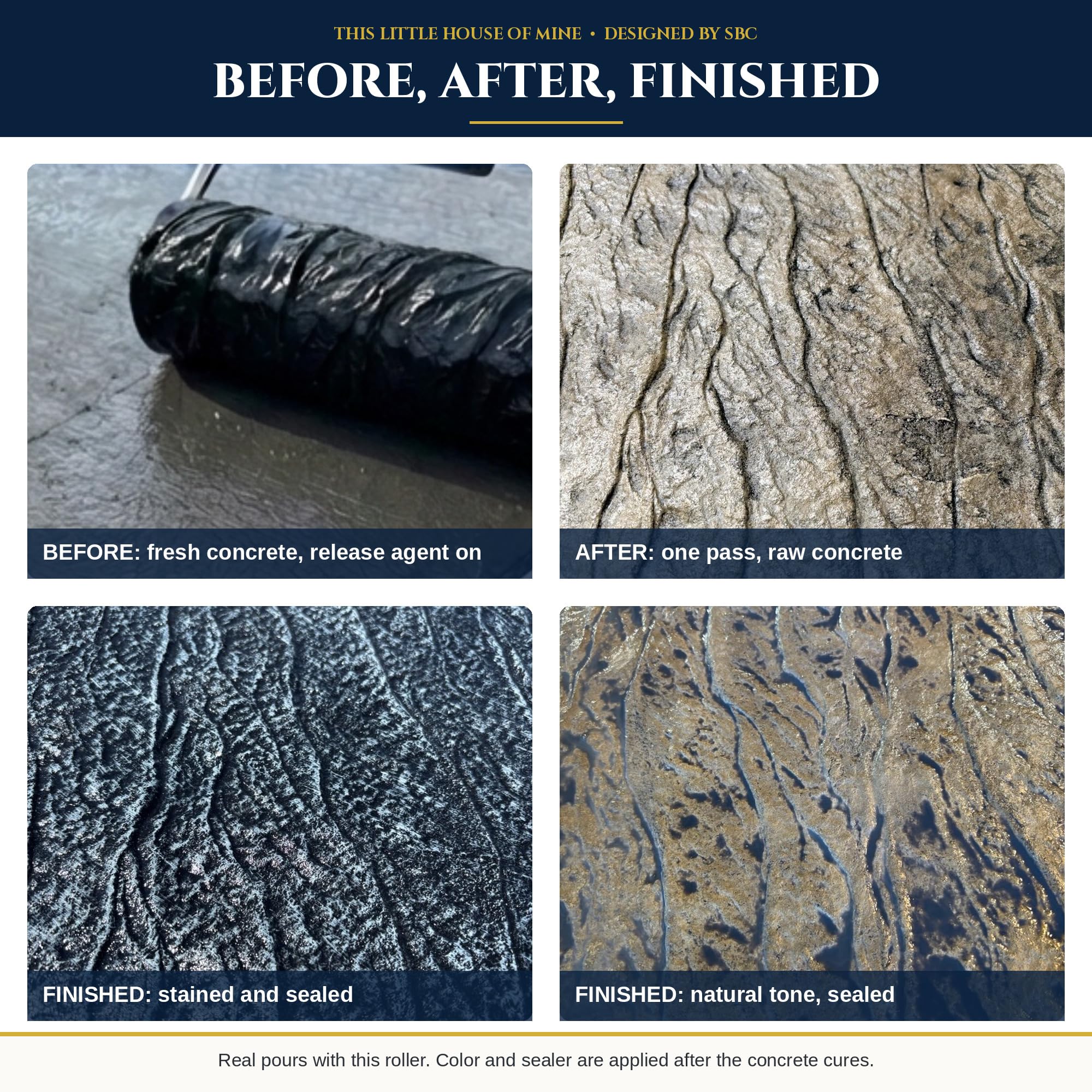Italian Slate Concrete Roller Stamp - Stunning Designs -5