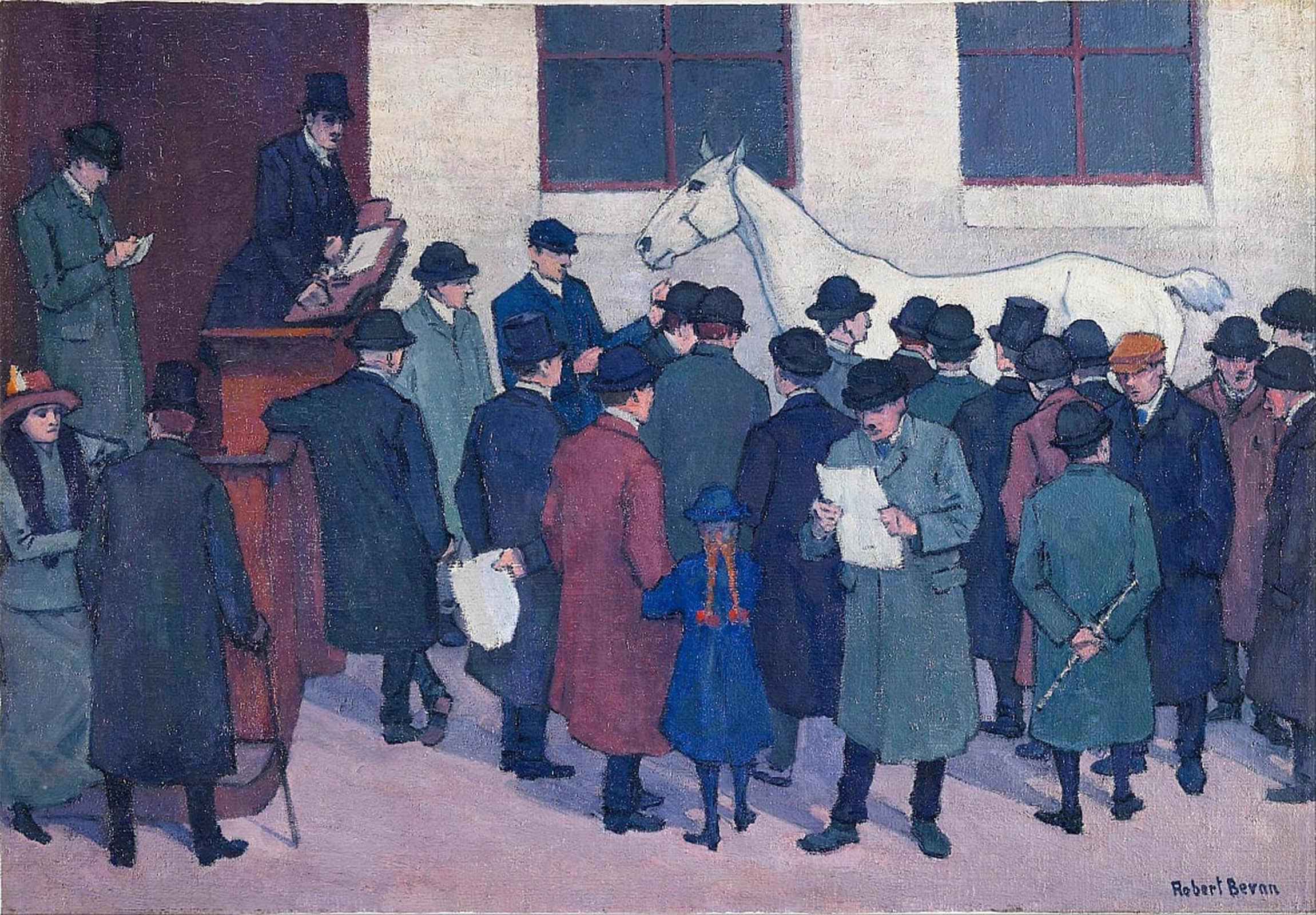 ARTXLXXBN Famous Print Painting Colorful Art Print Under the Hammer by Robert Polhill Bevan Canvas Art Decorations for Home Decor 60x90cm