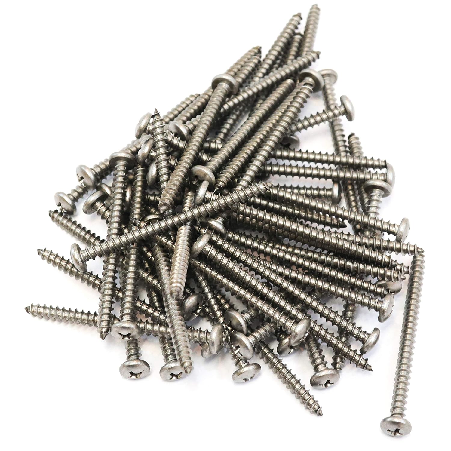 Red Hound Auto 80 Marine Pan Head Screw Set Dock Bumper Installation 10 x 2-1/2 Inches SS Stainless