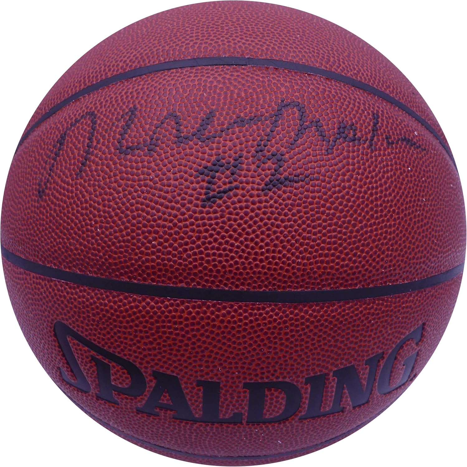 Moses Malone Autographed S.p.a.l.d.i.n.g I/O Basketball JSA #AT76250
