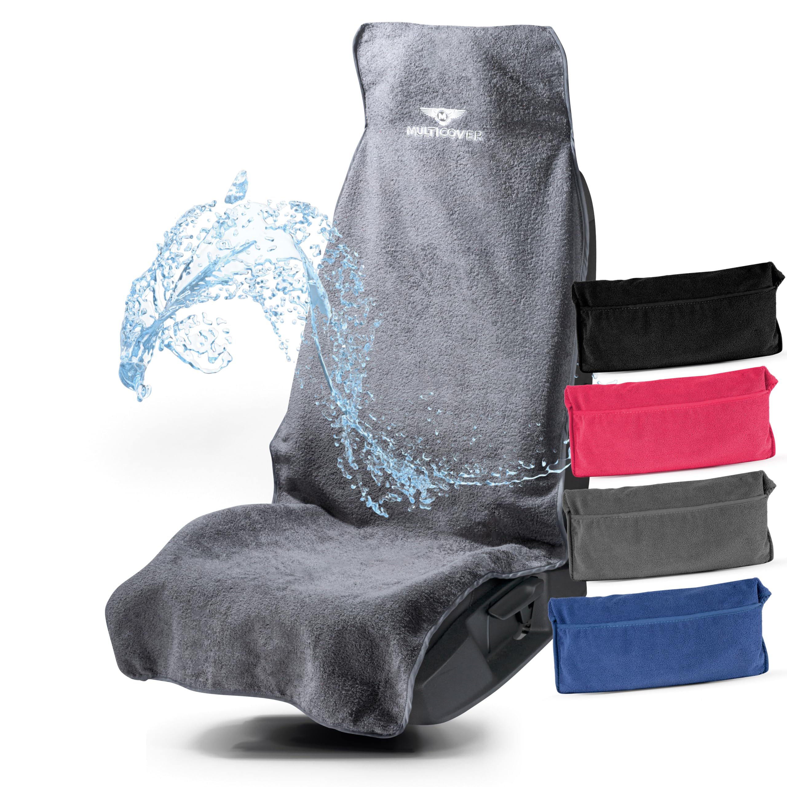 Walser Sitzaufleger Multicover, universal Auto-Sitzauflage, waschbarer Autositz-Überwurf grau