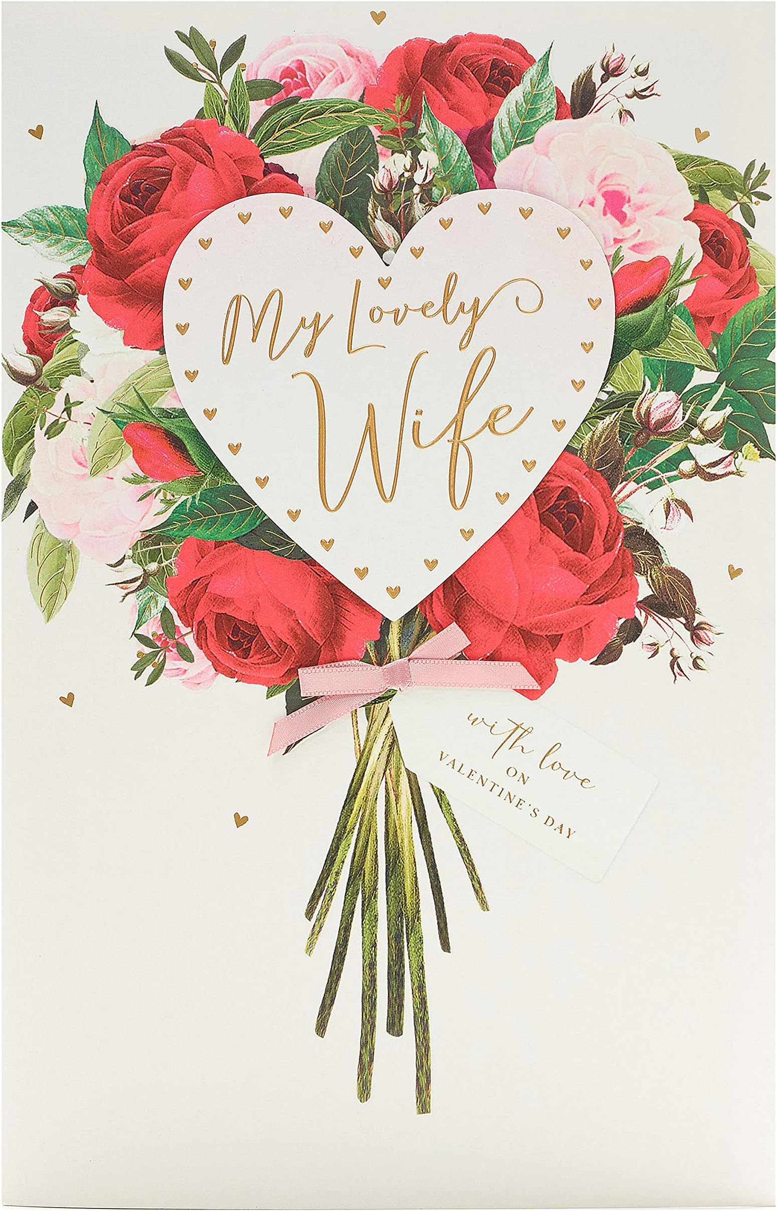 UK Greetings Valentine's Day Card For Wife Stunning Bouquet Design