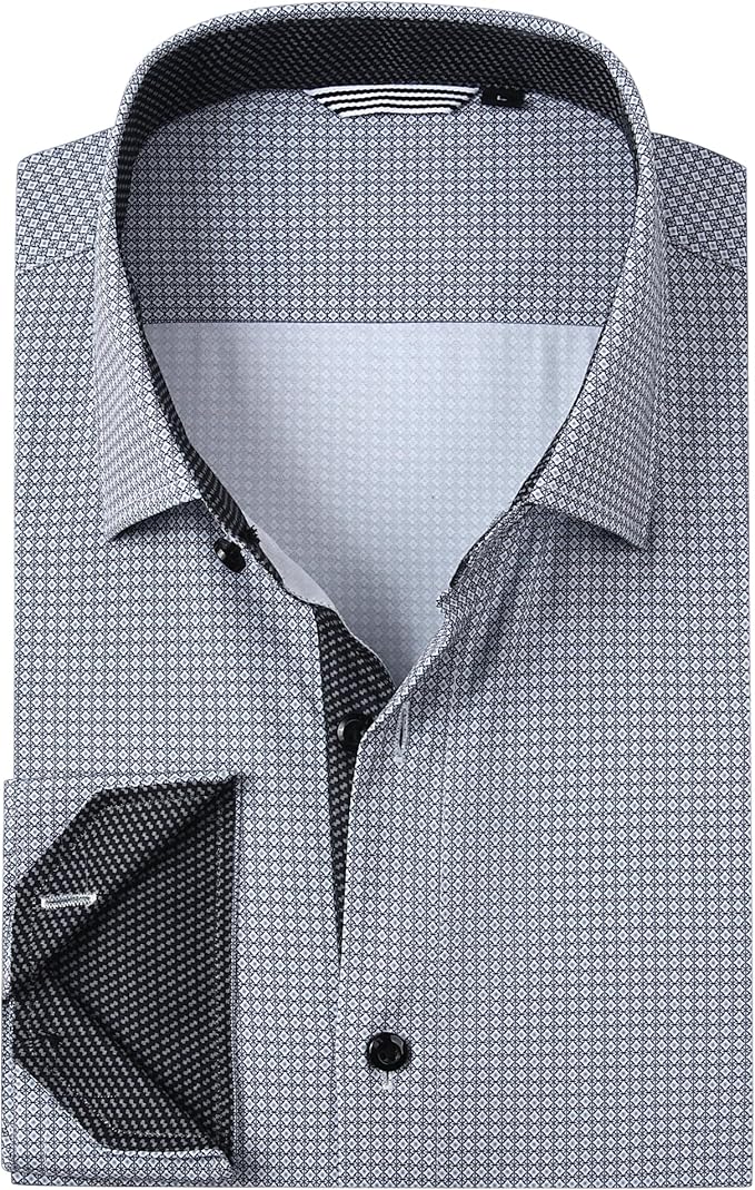 Alex Vando Mens Printed Dress Shirts Long Sleeve Regular Fit Button Down Shirt