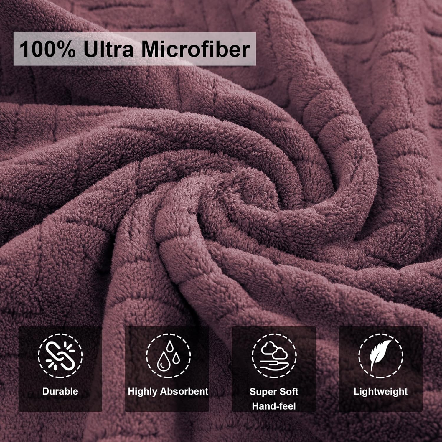 4 Pack Oversized Bath Towel Set 35x70 Inches, Extremely Soft Lightweight, Highly Absorbent,Quick Dry Bath Sheet Extra Large Beach Towel Set for Bathroom Sports Spa Hotel Gym Pet and Travel (Grape)