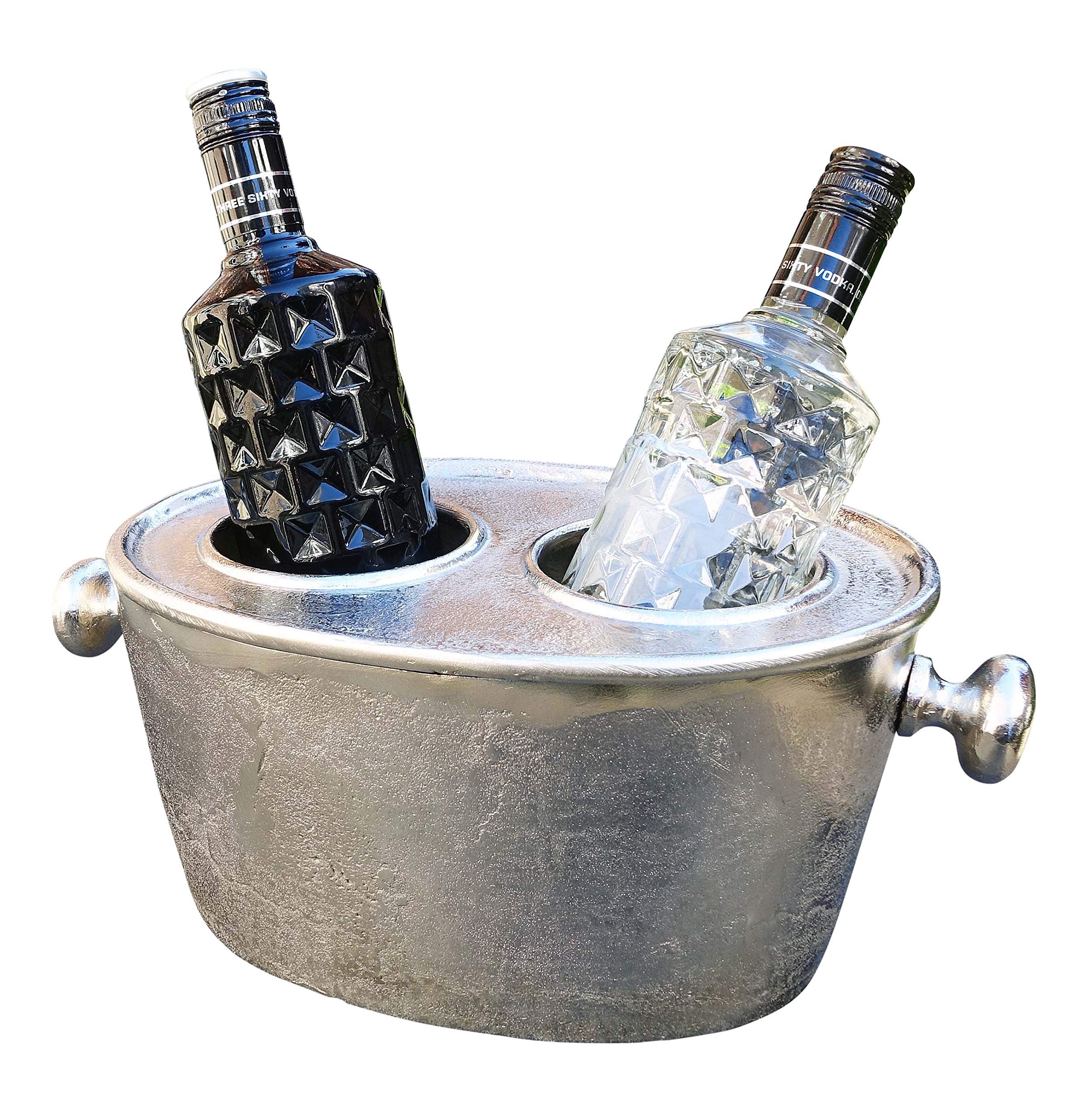 MichaelNoll Refroidisseur à Vin et Champagne en Aluminium Argenté - 31 cm