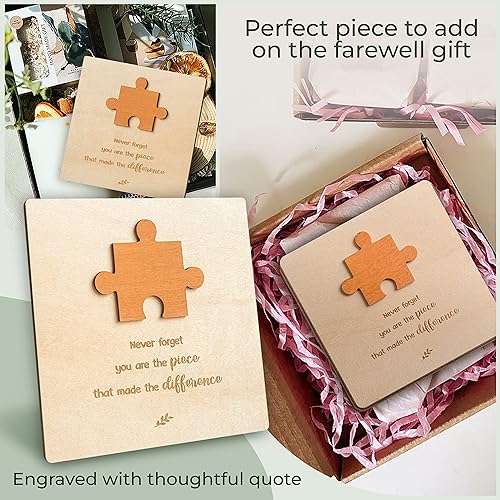 Miniatura 6 de Tarjetas de despedida de madera para compañeros de trabajo Tarjeta de feliz jubilación para hombres, compañeros de trabajo regalos para mujeres,