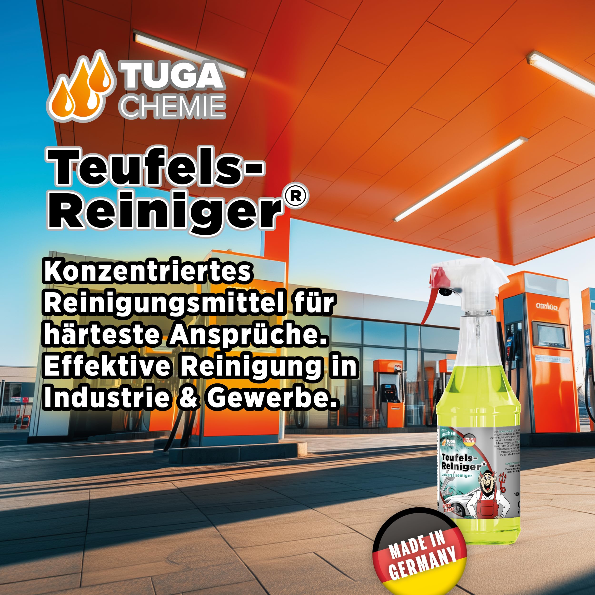 TUGA Chemie Teufels-Reiniger Universalreiniger – Säurefrei – 5 L Kanister | Kraftvoller Vorreiniger bei starker Verschmutzung am Auto – Für Haushalt & Werkstatt – Säurefrei