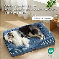 Vista 201 de Bedsure - Cama ortopédica mediana para perros, sofá cama impermeable para perros medianos, espuma de soporte con funda extraíble y lavable, forro