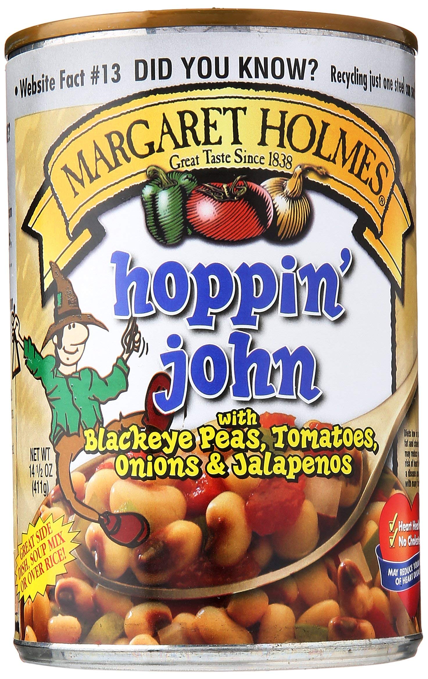 Margaret Holmes Hoppin John Black eyed Peas Tomatoes Onions And Jalapenos, 14.5 oz - PACK OF 3