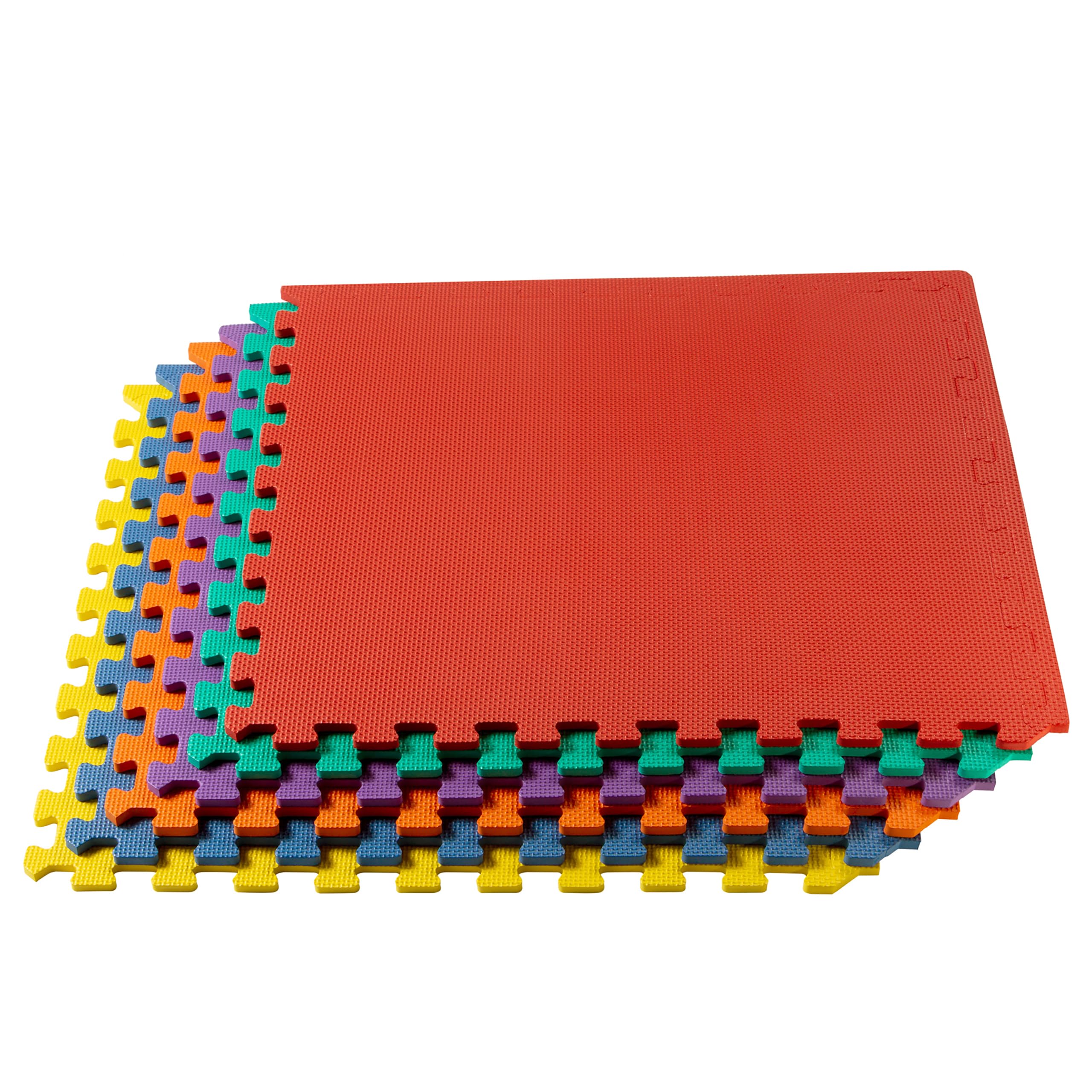 We Sell Mats 3/8" Thick Multipurpose EVA Foam Exercise Floor Mat, Interlocking Tiles, Anti-Fatigue for Home or Gym