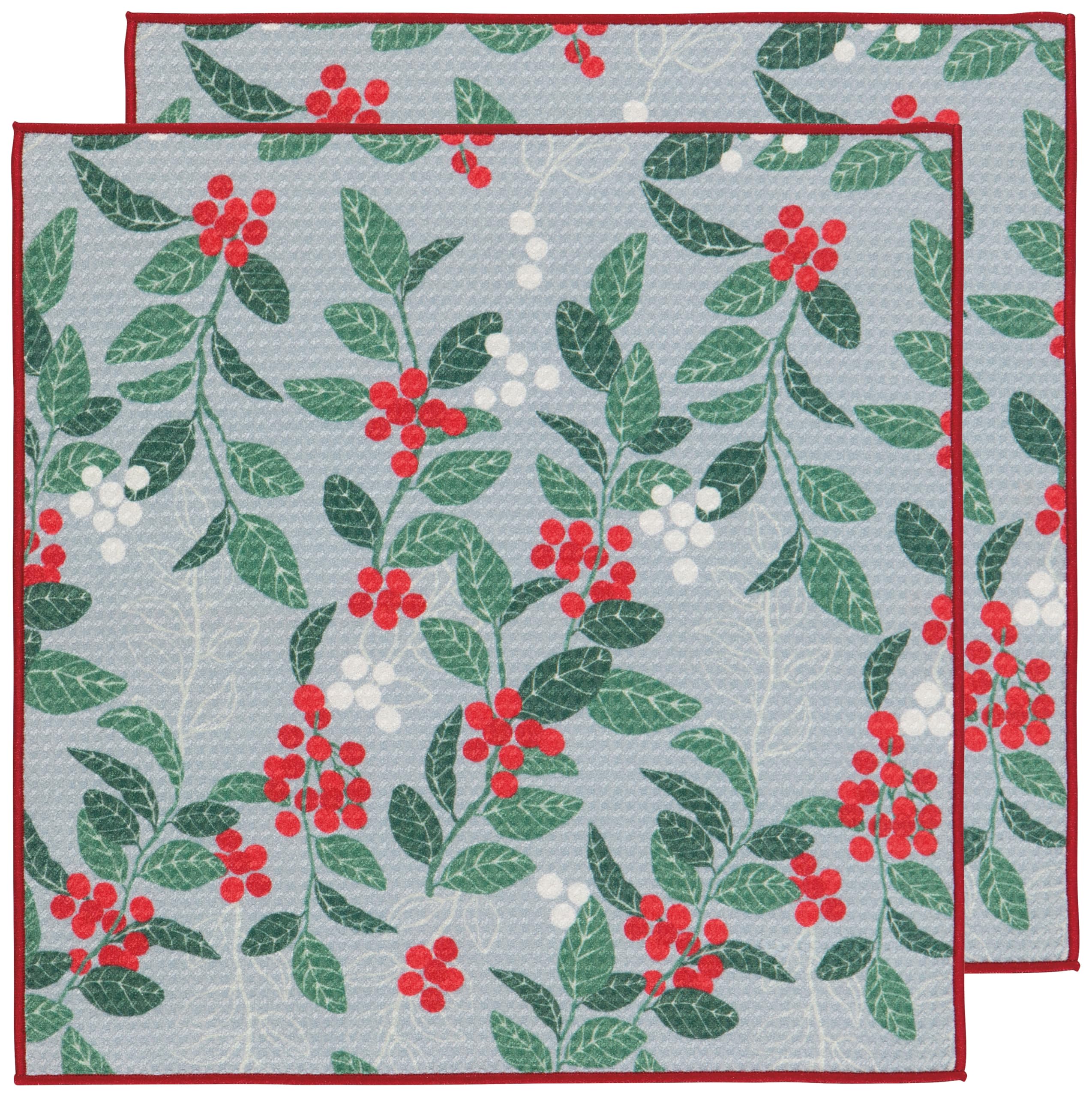 Now Designs Merry Berry Microfiber Dishcloths 12 x 12in Set of 2
