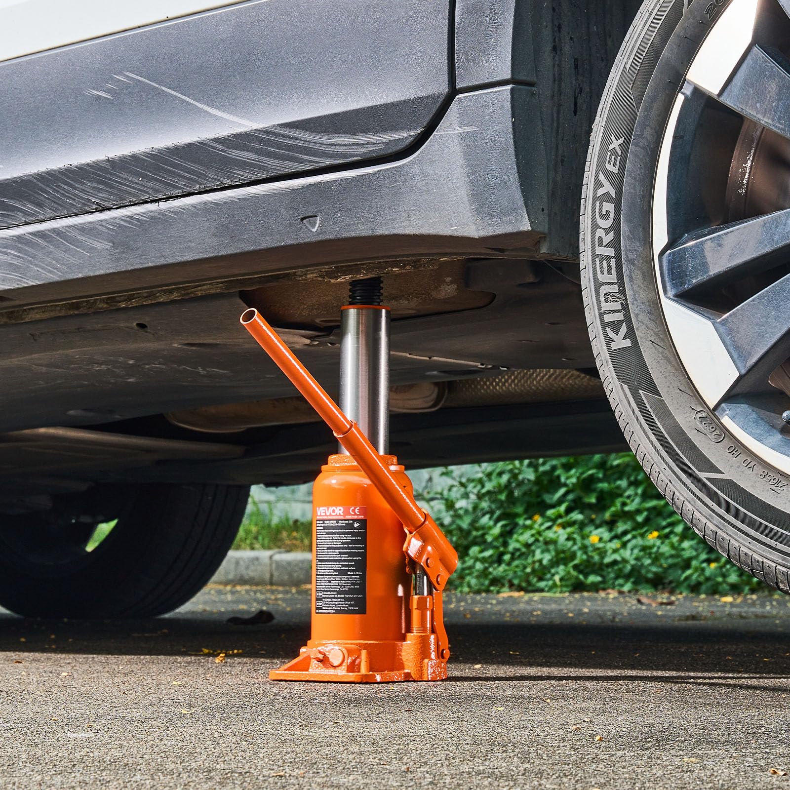 VEVOR Gato Hidráulico de Suelo 20 T, Elevación 225-435 mm, para Coches SUV Camionetas