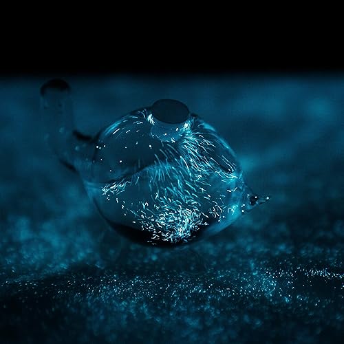 Miniatura 7 de The Living Bio-Turtle Bioluminiscente - Un microacuario de tortuga de vidrio relleno de plancton bioluminiscente brillante