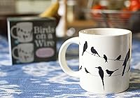 Vista 4 de The Unemployed Philosophers Guild Birds on a Wire Heat Changing Mug - Add Coffee and Colorful Birds Appear, Comes in a Fun Box