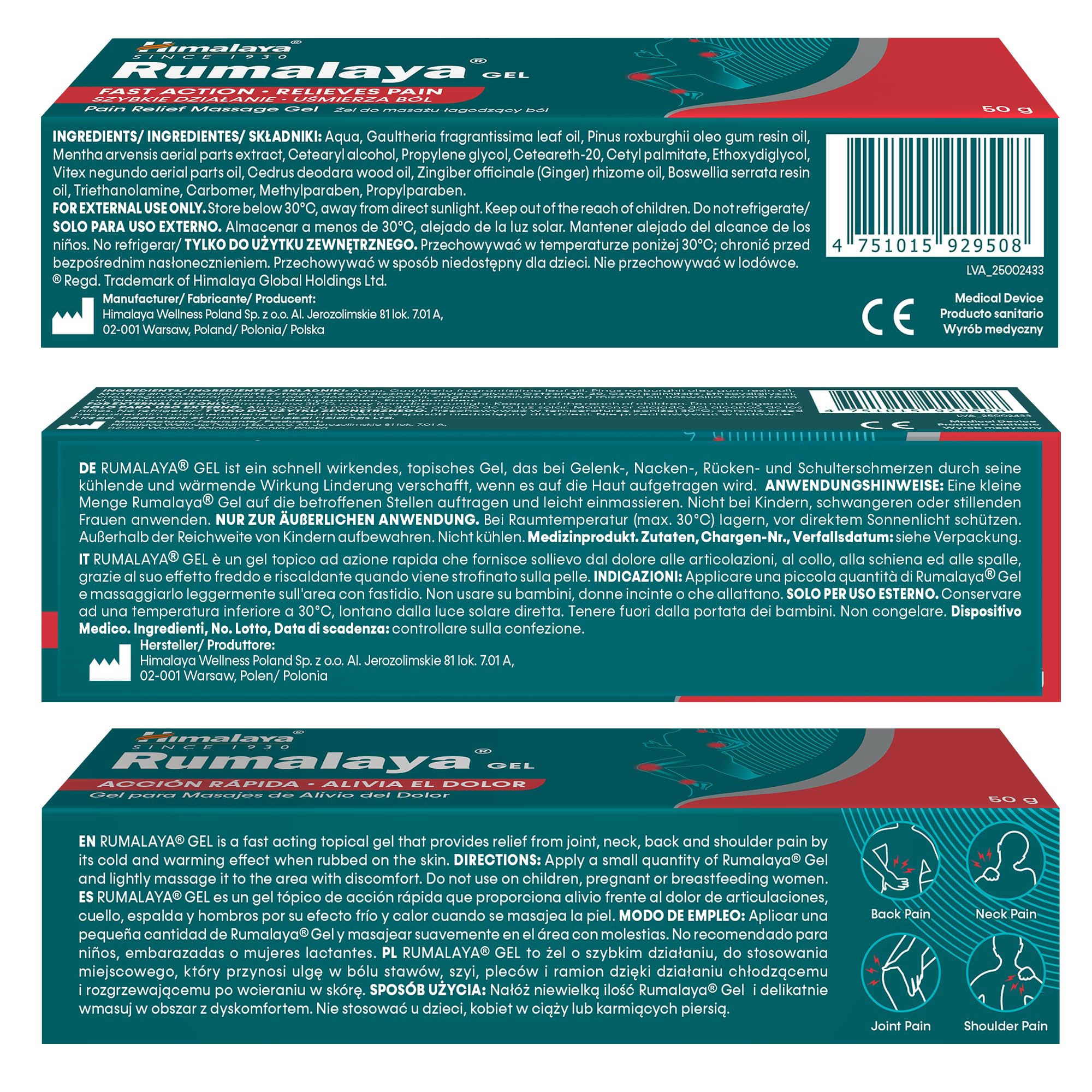 Himalaya Rumalaya Soothing Gel, Fast Action Massage Topical Gel for Renewed Vitality 50 g