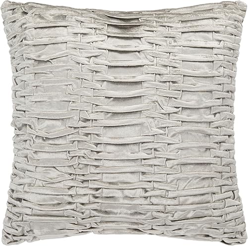 Miniatura 3 de Safavieh Home Collection Marita - Cojín decorativo de 18 x 18 pulgadas, color gris claro, 19 x 19 pulgadas