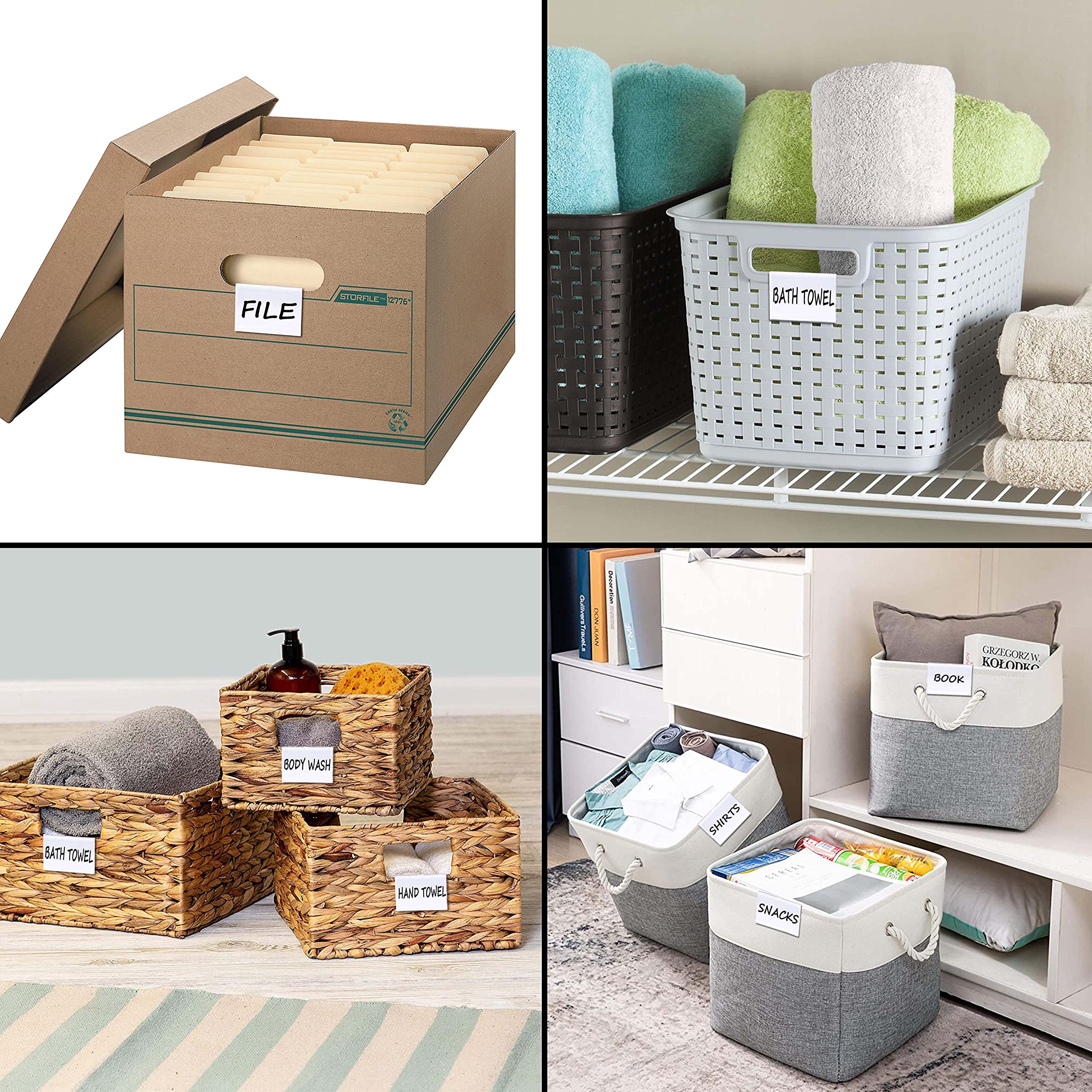 Basket Labels Clip On,Shelf Labels,Clear Plastic Bin Clip Labels for