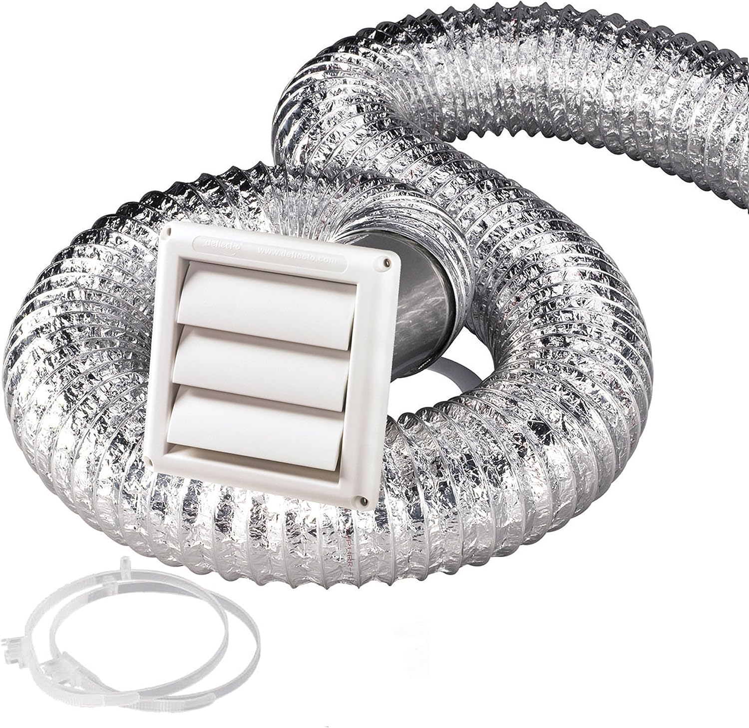 Deflect-0 SK5WF Dryer Vent Kit with 5' SUPPUR-Flex Clothes Dryer Transition Duct