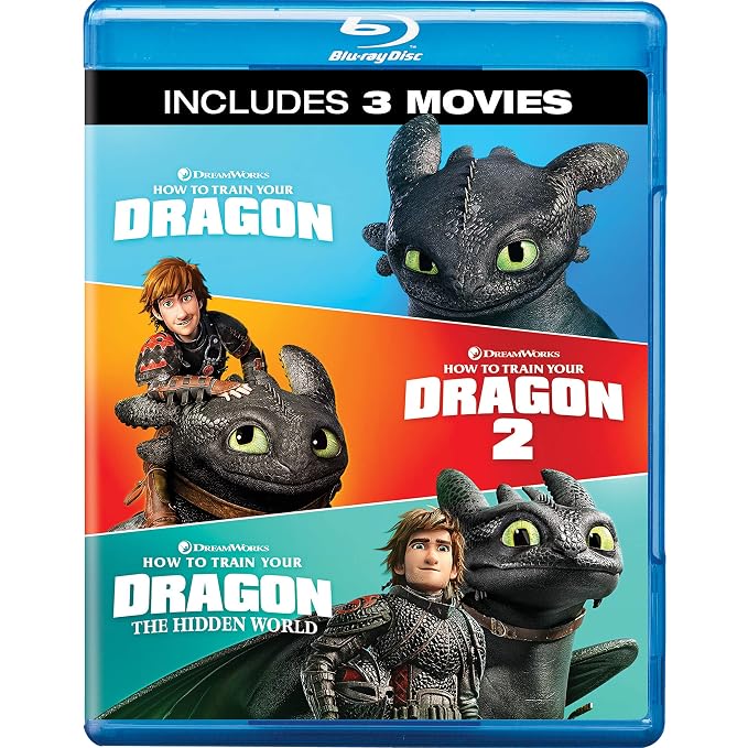 How to Train Your Dragon Trilogy: 3 Movies Collection - Part 1, 2 & 3 (3-Disc Box Set)