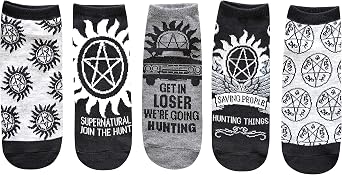 Hyp Supernatural Saving People Juniors/Womens 5 Pack Ankle Socks