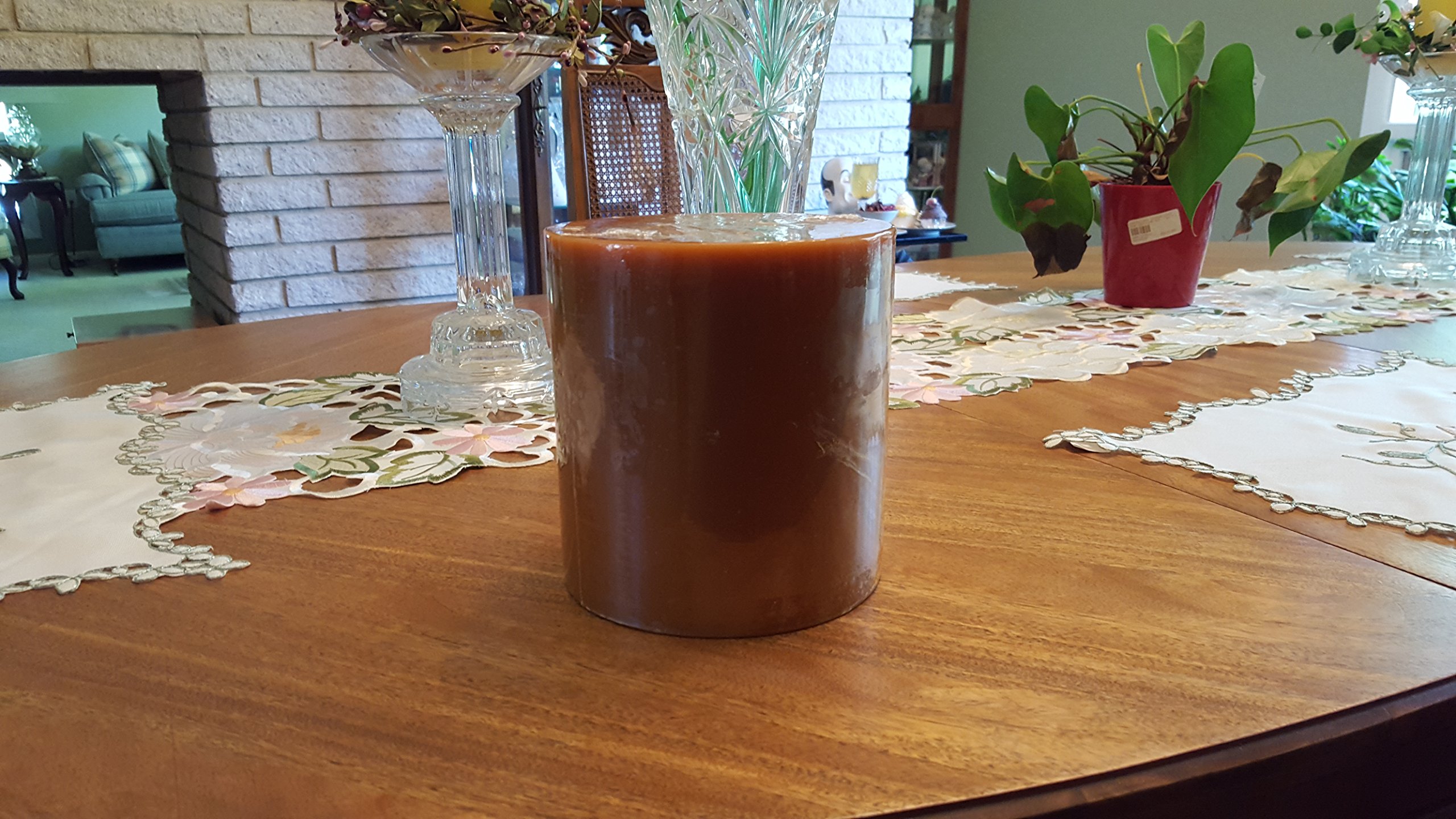 Pumpkin Spiced 3 Wick Pillar Candle 6" x 6"