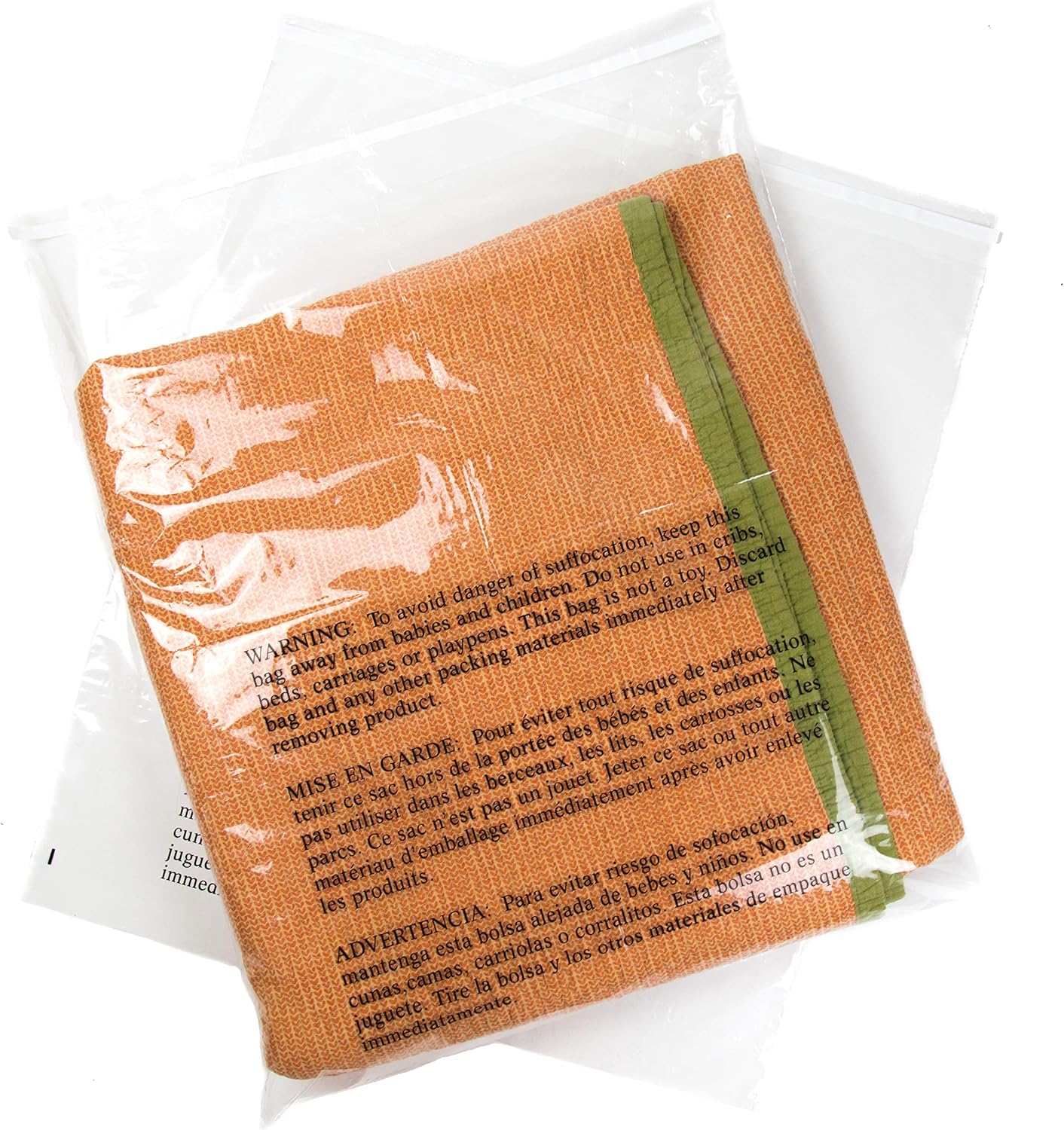 Poly Bags with Suffocation Warning - 24x28 Extra Strong Seal - 100 Pack - Clear Poly Bags - Retail Supply Co 24x28" - 100 Pack Suffocation Warning - Permanent Seal