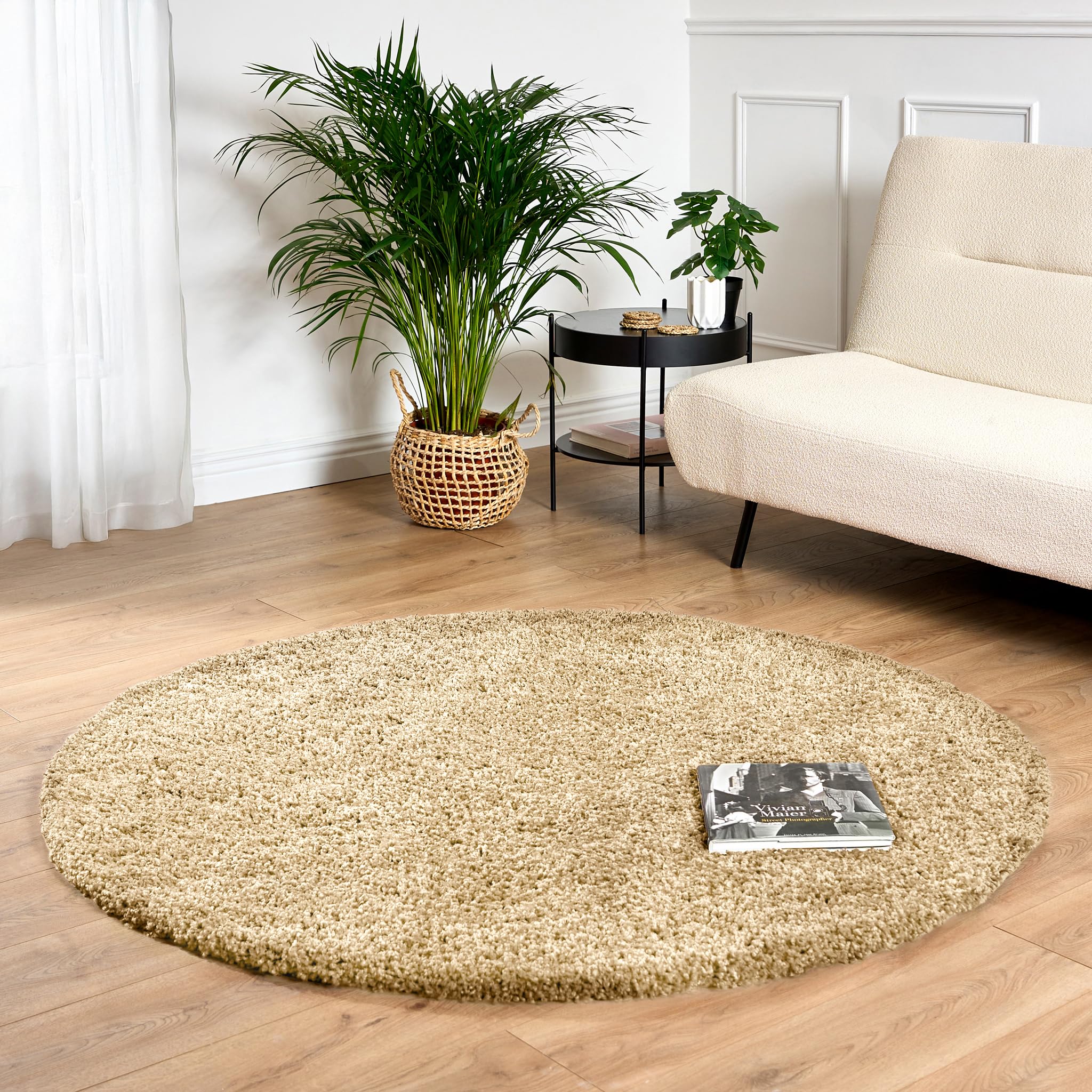 Bravich Navy Blue Shaggy Rug 80 x 150cm (2'7" x 4'11") 5cm Pile Medium Thick Fluffy Living Room Hessian Backed Washable — view 31