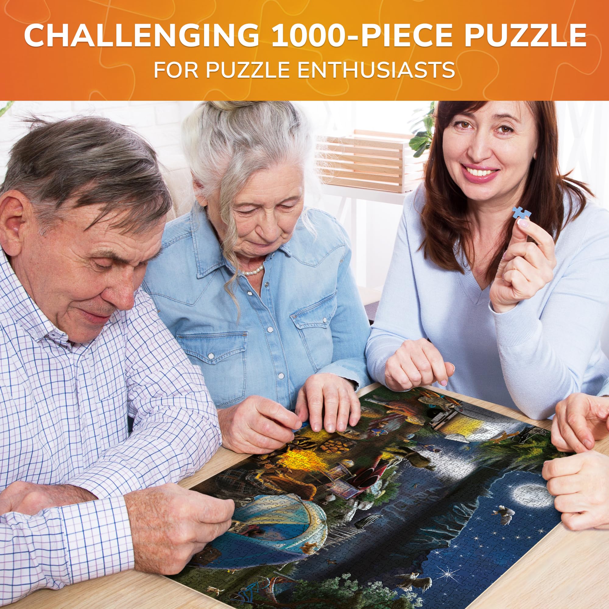 QUOKKA Jigsaw Puzzles 1000 Pieces for Adults - Campfire Activity for Kids Ages 8-12 and Up - Colourful Game Toy for Family - Image 2