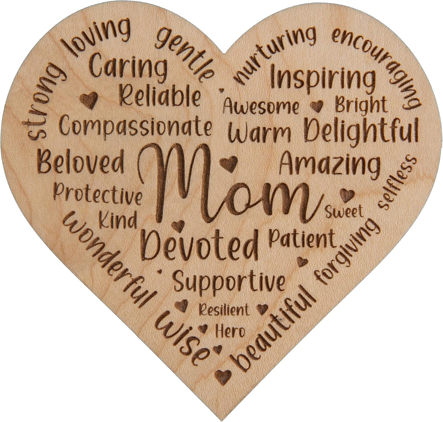 Imán decorativo de madera con diseño para mamá