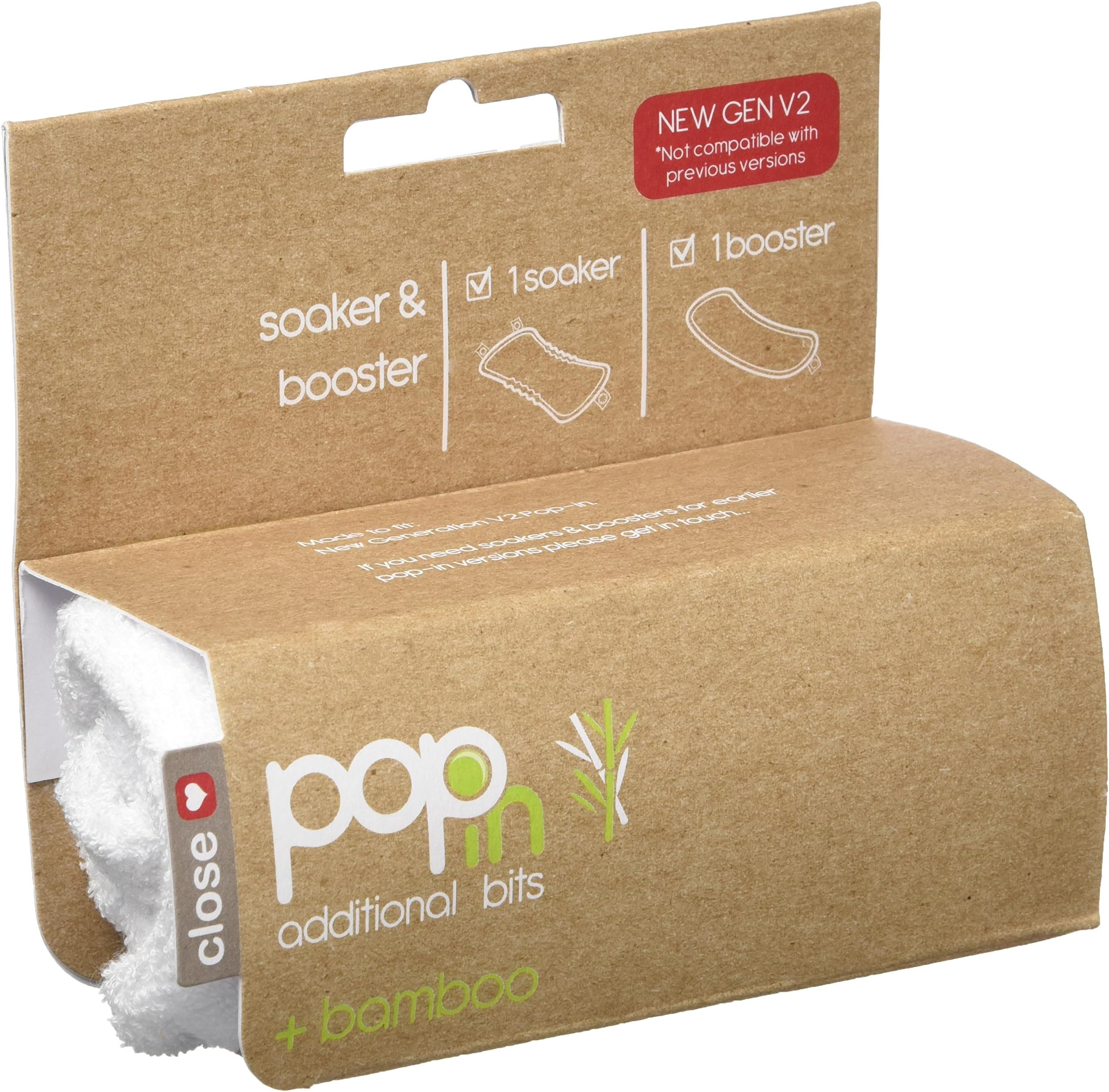Close Pop-in Sanitary Towel - Soaker & Booster (+Bamboo) V2 - Snowball Colour