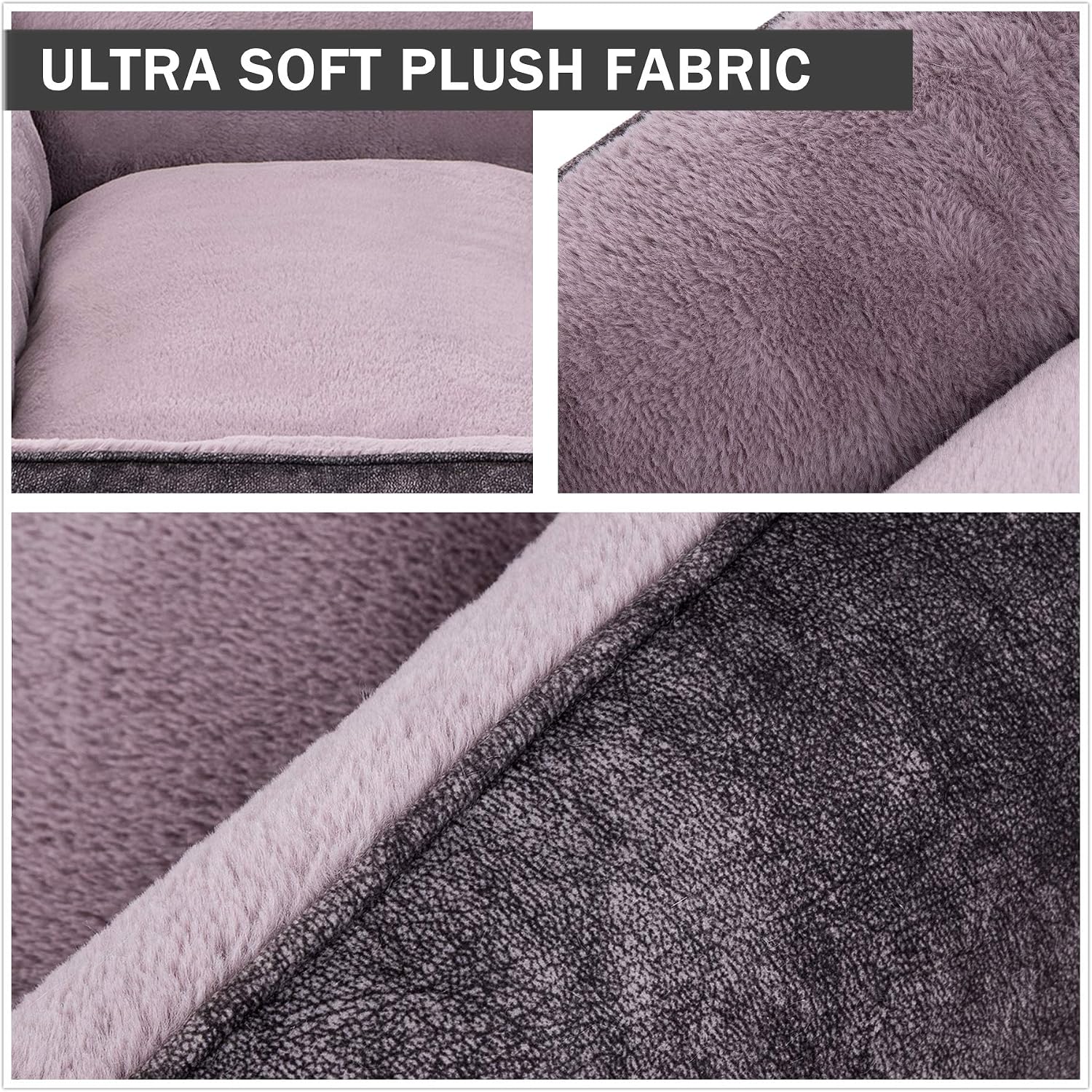 review Coohom Rectangle Washable Dog Bed,Warming Comfortable Square Pet Bed Simple Design Style,Durable Dog Crate Bed for Medium Large Dogs (30 INCH, Black)