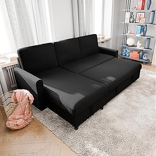 Vongrasig Pull Out Couch, Convertible Sleeper Sofa with Storage, Small L...