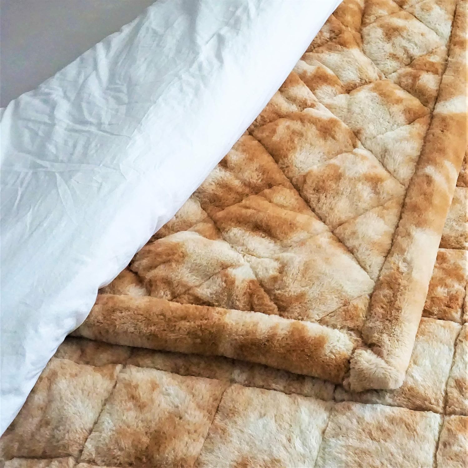 Best Cyber Deals 🔥 Faux Fur 100% Oeko-Tex Certified Luxuriously Warm Weighted Blanket -Elevate Your Home | Get Better Rest | (60x80, 15 lb) | for Décor on Sofa, Bed, Living Room, Anywhere