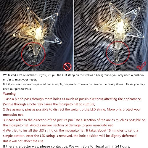 Vista 14 de Toldo de cama con luces, toldo de cama de mosquitero para niñas, cortinas de cama tamaño matrimonial y queen desde el techo, mosquitera de cúpula