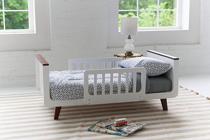 Cama Toddler de madera sólida con barandillas de seguridad miniatura 6
